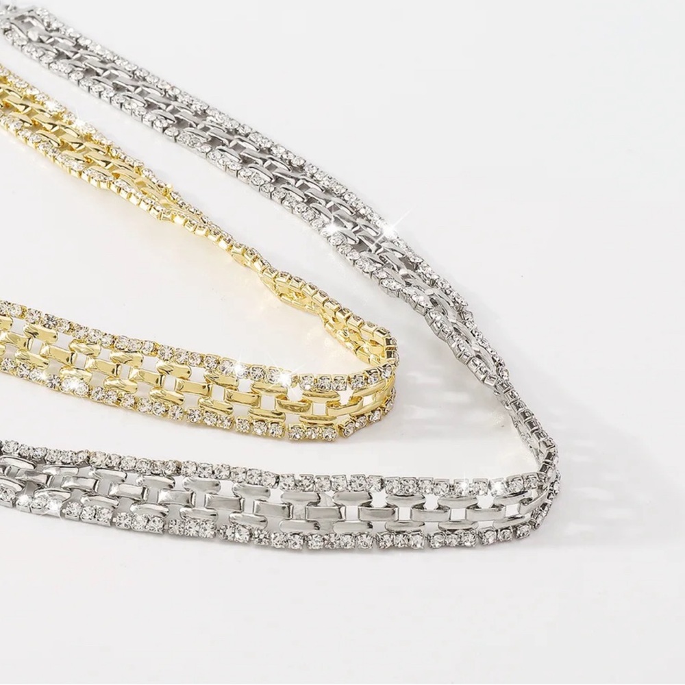 Unique Geometric Rhinestones Square Chain. - Picture 6 of 6